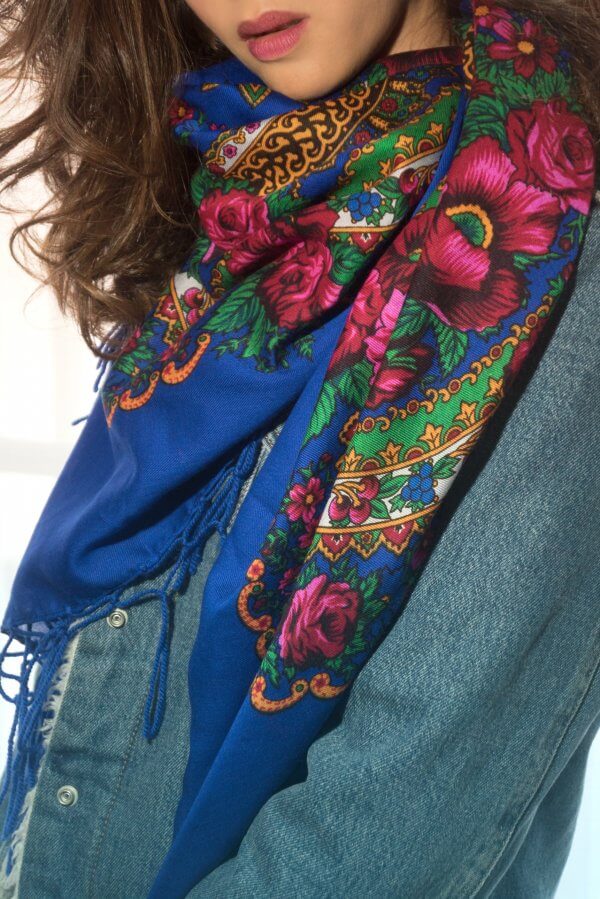 foulard balte, 100% coton, châle ukrainien, fleurs, flowers, scarves, coste billy, fashion, 2018, 2019, flash