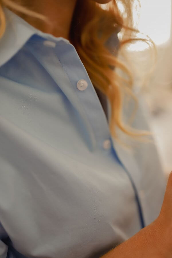 chemise boyfriend, chemise femme bleu ciel, coton, chemise homme pour femme, chemise Rachel Green oversize, odette et lulu, concept store, vêtements faits au Portugal, petit créateur vetement francais